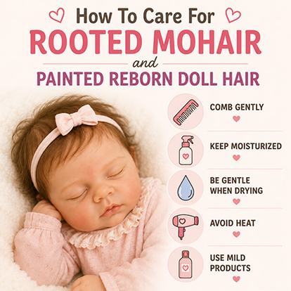 How To Care For Rooted Mohair And Painted Reborn Doll Hair